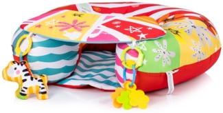 Chipolino Babykissen 2 in 1 Spielkissen, Greiflinge, Kuschelkissen, Sitzkissen bunt
