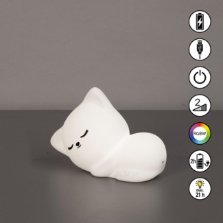 easy! BY FHL LED Tischleuchte Mia - Children Nachtleuchte, Dimmfunktion, Farbwechsel, USB-Ladefunktion, LED fest integriert, Warmweiß, lange Leuchtdauer
