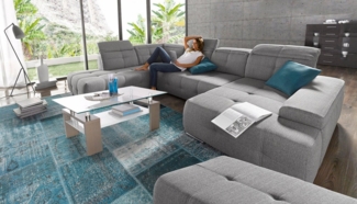 sit&more Wohnlandschaft Mistral U-Form, wahlweise mit Bettfunktion, inklusive Kopfteilverstellung
