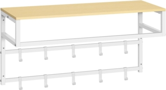 EUGAD Wandgarderobe (1 St), mit Ablage 10 Haken, 80x41x30 cm