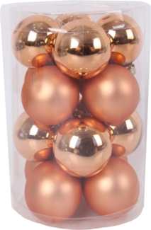 TrendLine Weihnachtskugeln aus Glas Ø 3,5 cm brandy-braun 16 Stück