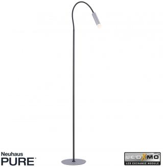 Paul Neuhaus 238-95 PURE-GEMIN LED-XMO Stehleuchte aluminium mit Schalter