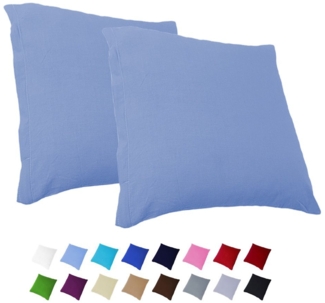 Buymax Kissenbezüge Kissenbezug 100% Baumwolle Premium Renforce, (2 Stück), Kissenhüllen, Reißverschluss, atmungsaktiv, unifarben, einfarbig