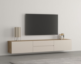 INOSIGN Lowboard Criss, Breite 200 cm, moderne grifflose TV-Kommode, TV-Kommode, TV-Schrank, hängend und stehend montierbar