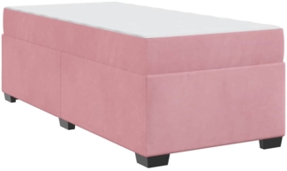 vidaXL Bettgestell mit Matratze mit Matratze Rosa 80 x 200 cm Samt 3399259