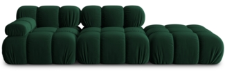 Micadoni Modulares Sofa Bellis 4-Sitzer Rechts Samt Bluvel Flaschengrün