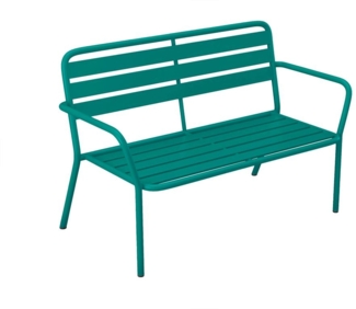 Vente-unique - Gartenbank - Metall - Blau - MIRMANDE von MYLIA