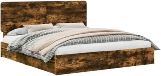 vidaXL Aufbewahrungsbett Geräucherte Eiche 180x200 cm Holzwerkstoff 3412662