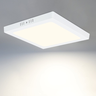 ZMH LED Deckenleuchte Flach Deckenlampe Badezimmer- schlafzimmerlampe Modern LED Lampe Weiß Eckig Neutralweiß 4000K, 18W IP44 Wasserfest für Küche Büro Wohnzimmer Flur Ø23CM