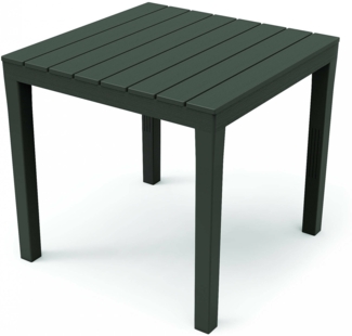 Dmora Außentisch Vo, quadratischer Gartentisch, fester Couchtisch für drinnen und draußen, 100 % Made in Italy, 100 % Made in Italy, 78 x 78 x 72 cm, Anthrazit