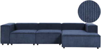 Modul Ecksofa 4-Sitzer ARDAL Cord Dunkelblau linksseitig