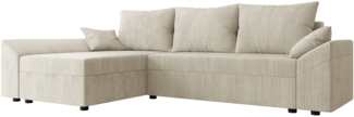 Ecksofa Chione L Cord (Farbe: Poso 100)