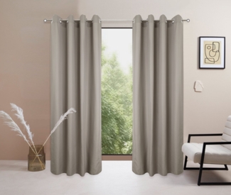 my home Vorhang Raja (2 St), Ösen, blickdicht, Polyester, 2er-Set, Bestseller, einfarbig, modern, pflegeleichte Mikrofaser