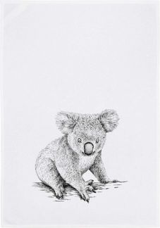 17,30 Hamburg Geschirrtuch Koala, dunkelgrau, (1-tlg), 50x70cm, Siebdruck