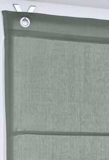 Kutti Raffrollo Metis, mit Hakenaufhängung, ohne Bohren, einfarbig, blickdicht, 100% Leinen, mit Edelstahlhaken, pflegeleicht