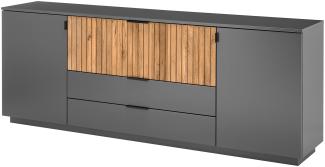Sideboard Linda 13 anthrazit 224 x 85 x 45 cm Anrichte Schrank Esszimmer