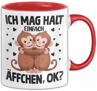 Trendation Tasse Ich Mag Halt Äffchen Mädchen Affe Tasse