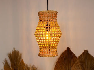 ECO Light 9520 S1 L RT CAPELLA Pendelleuchte 1-flammig Rattan natur