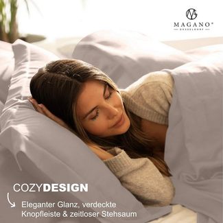 MAGANO Bettwäsche, Luxus Bambus & Baumwolle Satin, 400 TC Luxusqualität, Hypoallergen, Thermoregulierend