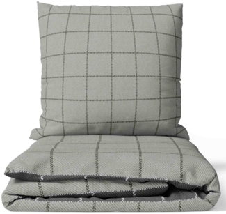 Leonado Vicenti Bettwäsche Baumwolle 135x200, 155x200, 155x220, 200x200, 200x220 oder 240x220, Renforcé, 2 teilig, kariert und zweifarbig mit Reißverschluss