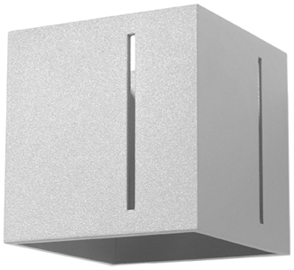 Wandleuchte, Grau, ALU, UP DOWN, H 12 cm