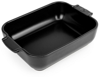 PEUGEOT Auflaufform APPOLIA Keramik 25cm Rechteckig Satin Schwarz, Keramik, Keramik
