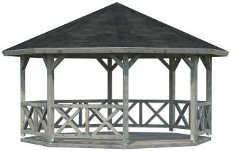 Palmako Holz-Pavillon Betty ohne Fußboden 465x465 cm Holzpavillon 4743142052631