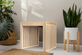 HOME DELUXE Sitzbank aus Holz LORA Natur - 50 cm