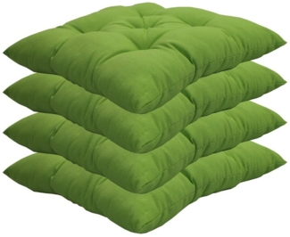 NYVI Stuhlkissen Sitzkissen Genua 4er Set - Dekokissen Sitzauflage für Indoor & Outdoor, Komfortabel & Robust, Gartenstuhlauflagen für 40x40 cm große Stühle