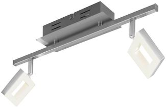 casa NOVA LED Deckenstrahler REAL, 2-flammig, B 36 cm, Aluminium, Dimmfunktion, LED fest integriert, Warmweiß