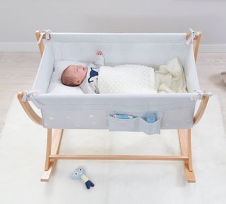 Möbel-Zeit Babybett Babybett, Stubenbett, Stubenwagen, Schaukelwiege, Babywiege Folding