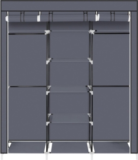 VINGLI Stoffschrank Kleiderschrank, 150 x 45 x 175 cm, Faltschrank, Stoffschrank mit Kleiderstange