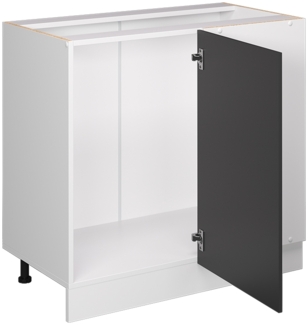 Eckunterschrank R-Line Anthrazit Landhaus 86 cm , AP Anthrazit Vicco