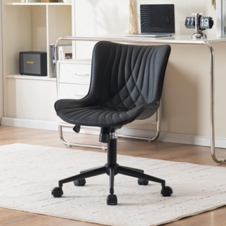 YOUTASTE Ergonomischer Bürostuhl Fischschwanz-Design Rollen Höhenverstellbar