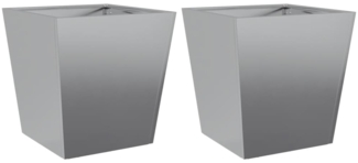 vidaXL Pflanzkübel 2 Stk. 40x40x40 cm Verzinkter Stahl 851063