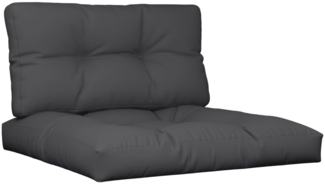 vidaXL Palettenkissen 2-tlg. Schwarz Stoff 360696
