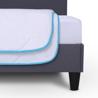 4 Jahreszeitenbett mit blauer Biese 155cm x 200cm inkl. 40cm x 80cm Kissen