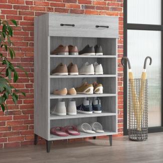 vidaXL Schuhschrank Grau Sonoma 60x35x105 cm Holzwerkstoff 817559
