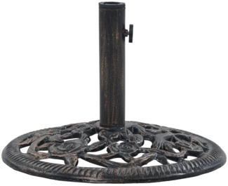 vidaXL Sonnenschirmständer Bronze 12 kg 48 cm Gusseisen 47861