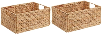 vidaXL Aufbewahrungskörbe 2 pcs Natur 35 x 25 x 17 cm Wasserhyazinthe 42020140