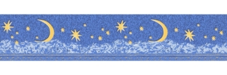 A.S. Création Bordüre Only Borders 11, strukturiert, Motiv, gemustert, Tapete Bordüre Sterne mit Blumen Borte Wohnzimmer modern Design Optik