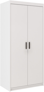 AX LIVING Weißen Kleiderschrank Storicos 2D 89,7cm Breite, 2 türiger