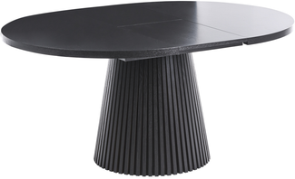 Ausziehbarer Esstisch MOORE Schwarze Esche 120 160 cm 120 cm