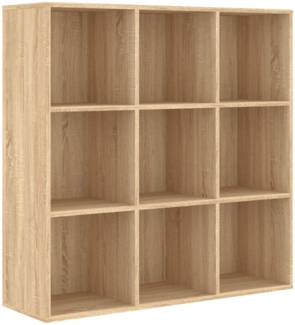 vidaXL Bücherregal Sonoma-Eiche 98 x 30 x 98 cm Spanplatte [801128]
