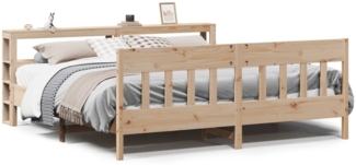 vidaXL Massivholzbett ohne Matratze 180x200 Kiefernholz 3306255
