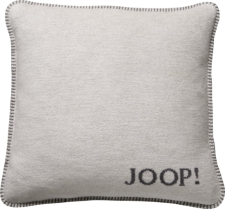 JOOP! Dekokissen JOOP! Kissen mit Füllung MELANGE-DF Ecru-Graphit 50 x 50cm