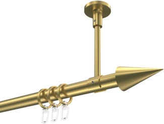 Gardinenstangen-Set Sonette Savio 520 cm (geteilt in 4 x 130 cm), 1-läufig, 20 mm Ø Messing-Optik