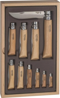 Opinel Holzkassette 10 Opinel Messer