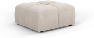 Micadoni Hocker Serena Small Strukturierter Stoff, Beige