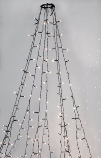 EGLO LED-Lichterkette Crispy ice white, LED Weihnachtsbaumbeleuchtung für innen und außen, 2 m